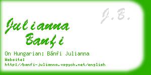 julianna banfi business card